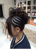 編み込みスタイル
