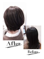 フラワーズビィーオーディー(FLOWERS BOD)&nbsp;おしゃれ染めで白髪染め　透明感グレージュ