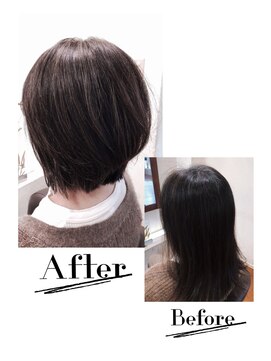 フラワーズビィーオーディー(FLOWERS BOD) おしゃれ染めで白髪染め 透明感グレージュ