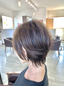 オレンジ(orange) 【orange大分賀来】シースルーショート耳掛けスタイル