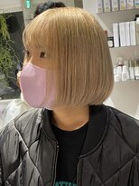 ゲーム 吉祥寺店(GAME)&nbsp;ダブルカラーミルクティーベージュカラーケアブリーチ韓国ボブ