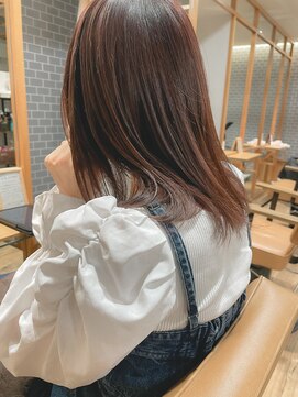 クラップス 上大岡(CLAPS) ピンクブラウン/ミディアム/ツヤカラー/【ブリーチ無し】