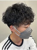波巻きスパイラルパーマ/ツイストパーマ/センターパート/練馬
