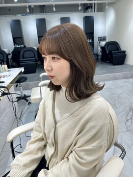 シェノン サントル(CHAINON CENTRE) 前髪/マチルダボブ/ピンクベージュ/インナーグレージュ