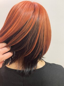 グーフィートーキョー 銀座(Goofy Tokyo) Goofy銀座/逆インナーカラー/オレンジ/バーミリオン/推しカラー