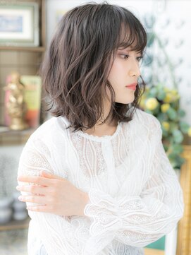 カバーヘア ブリス 戸田公園西口店(COVER HAIR bliss) バレイヤージュくせ毛風顔周りレイヤーc5戸田公園20代30代40代