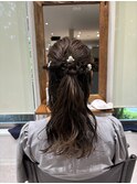 ハーフアップ！