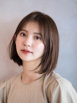 ガーデンヨコハマエスト(GARDEN YOKOHAMA est)&nbsp;ボブルフ　小顔　ミディアム　ワンレン　レイヤー　シースルー