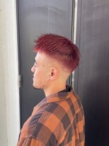 シュシュ 宜野湾店(chou chou)&nbsp;スキンフェード/メンズカット/ダブルカラー/カシスレッド