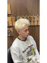 バーバーショップ スバル(BARBERSHOP SUBARU)&nbsp;＜理容室＞＜バーバー＞金髪スパイキーショート