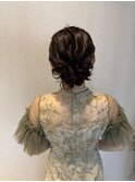 下目の編み込みアレンジスタイル