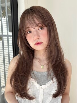 ローネス ギンザ(LONESS ginza) レイヤーカット/姫カットレイヤー/くすみベージュ/透明感カラー