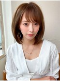 30代40代ぎりぎり結べる切りっぱなしボブ/タッセルカット