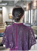 カチモリヘアアレンジお呼ばれヘアインナーカラー