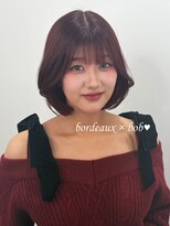 イロミ(iromi) ボルドー×ボブスタイル