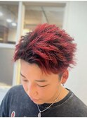 レッドスパイキーショート