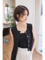 バグズ ヘアデザイン 桔梗が丘店(Baguz HAIR DESIGN)&nbsp;丸みショート小顔ショートボブシースルーバング艶髪美人透明感