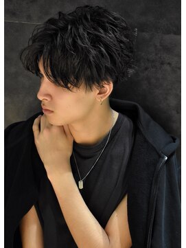 リップスヘアー 銀座(LIPPS hair) 【グランジセンターパート】刈り上げ前下がりツーブロックヘア