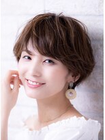 ヘアーアートシフォン 川口東口店(hair art chiffon) ピンクブラウンの切りっぱなしボブのイメチェン大人美髪ヘア