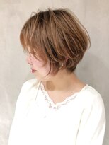 アルバム 新宿(ALBUM SHINJUKU)&nbsp;ミルクティーショート_ハイライトカラーオリーブカラー_ba252831