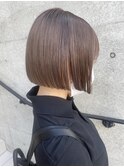 【佐藤】グレージュカラーのミニボブ