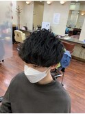 超緩めスパイラル 前下がり刈り上げマッシュ