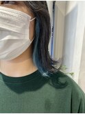 インナーカラー×アクアブルー
