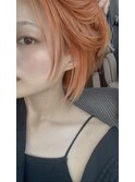 it.Style オレンジヘアー アレンジ 顔周り