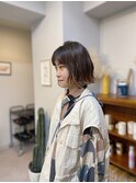 グラデーションカラー/裾カラー/切りっぱなしボブ　渋谷
