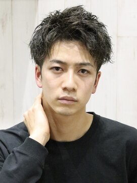 ヨシザワインク ハコザキ 水天宮前 日本橋人形町(YOSHIZAWA Inc.HAKOZAKI) ツーブロックツイストスパイラルパーマ眉毛