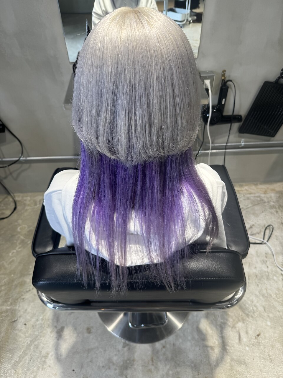 ファイバーヘアエクステンション 73g シルバーラベンダー