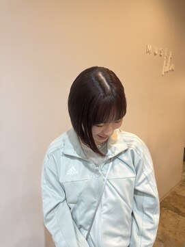 ミュゼリーブル(Musee libre) ◎ワインレッド(ブリーチなしダブルカラー)×ボブ◎