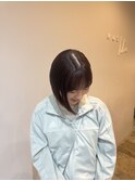 ◎ワインレッド(ブリーチなしダブルカラー)×ボブ◎
