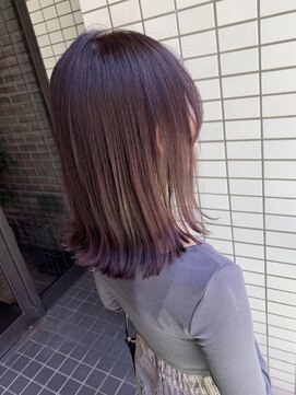 スーリール 博多店(Sourire) 切りっぱなし×バーガンディ