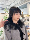 【SHE.】ミディアム/インナーカラー/ネイビー/暗髪/地毛風