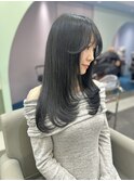 美シルエット/顔まわりレイヤー/ロングレイヤー
