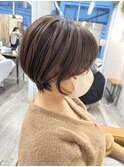 【Hanon 大宮】大人ショート/ピンクベージュ/ニュアンスカラー