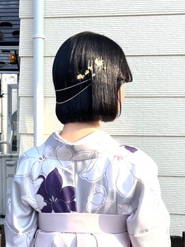 びゃんびゃん 江端店 ヘアセット/ボブ/ボブアレンジ/アレンジスタイル/艶髪/着物ヘア
