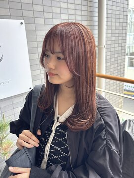 シークエストアンドシプラス(C/QUEST&C-plus) 暖色カラー　ピンクブラウン　ロング