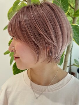 アンダーバーホワイト モデ 富田林店(_WHITE mode) ハイライトカラーミルクティーベージュレイヤーカット