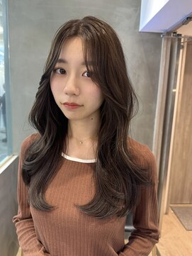 ロンドアジュール 横浜(Lond azur) 髪質改善縮毛矯正レイヤーカット顔周り前髪韓国ミニウルフ/横浜