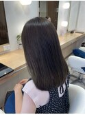 ブラウン×ミディアム×髪質改善トリートメント【目白台】