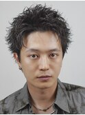 スパイキー仏陀パーマベリーショートアップバング