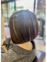 クール ヘアー ギャラリー 神明町店(COOL Hair gallery)&nbsp;大人のハイライト白髪ぼかしカラー×ショートヘア/40代、50代