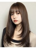ココアベージュ/オリーブグレー/小顔/黒髪[立川/髪質改善]