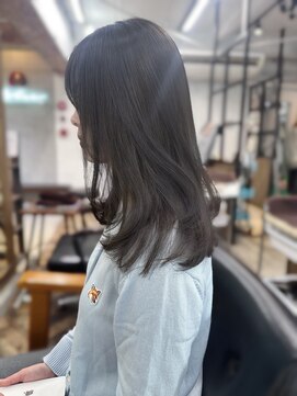 透け透けシルキーグレー Cカールレイヤー