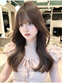 大人ガーリーミルクティーブラウン［似合わせカット/レイヤー］