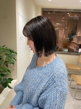 トッカ ANNEX京都河原町(tocca) 切りっぱなしボブ×暗髪カラー