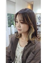 イタクラ 赤道店 (ITAKURA)&nbsp;インナーカラー/くびれボブ/ミルクティーベージュ/アッシュ
