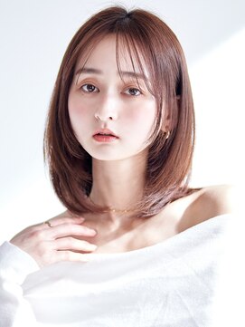 オーバーヘアー 倉敷店(over hair) 【over hair】ココナッツブラウン×レイヤーミディアム×艶髪